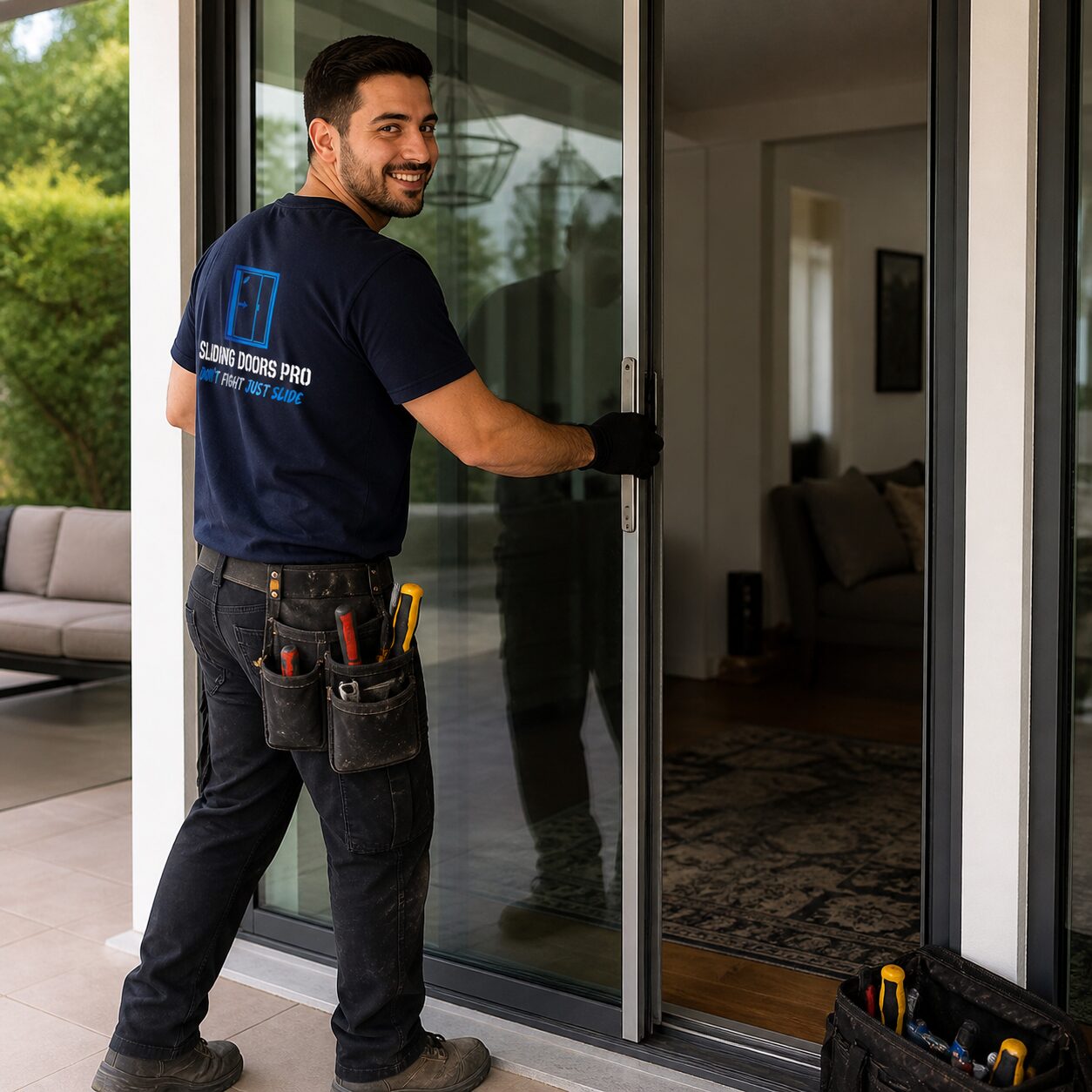 Sliding Door Roller Replacement West Palm Beach One of the most common sliding door problems in West Palm Beach is worn or damaged rollers. Signs your sliding door rollers may need replacement include: Heavy sliding door Grinding noises Door gets stuck halfway Door jumps off track Difficult to slide with one hand Rusted or cracked wheels Shaking or wobbling while opening South Florida humidity and salt air can quickly corrode sliding door rollers, especially in waterfront homes and coastal areas near Palm Beach Island and the Intracoastal Waterway. We replace: Sliding door rollers Stainless steel rollers Tandem rollers Bearings Wheels Heavy-duty roller systems After every repair, we test your sliding door to ensure smooth operation with our famous One Finger Slide Guarantee.